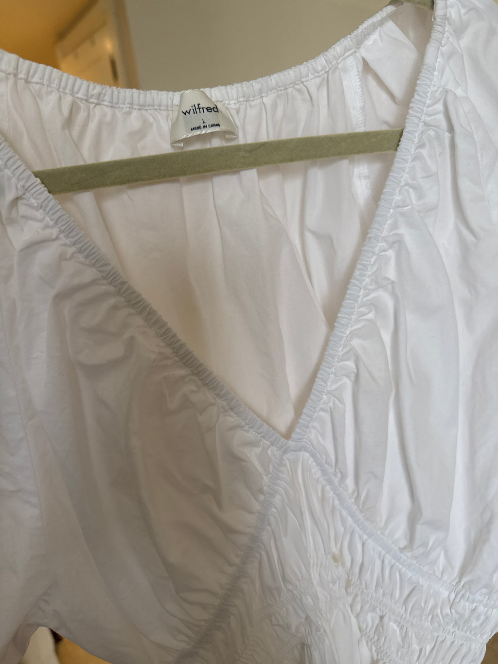 Wilfred V neck cotton poplin dress