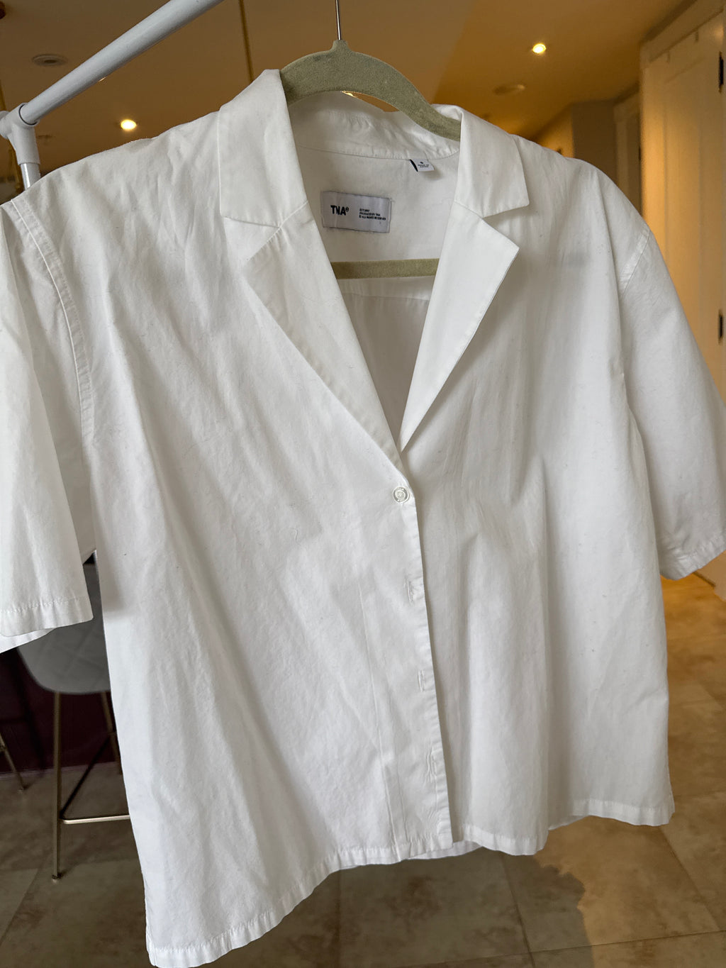 TNA white button up size SMALL
