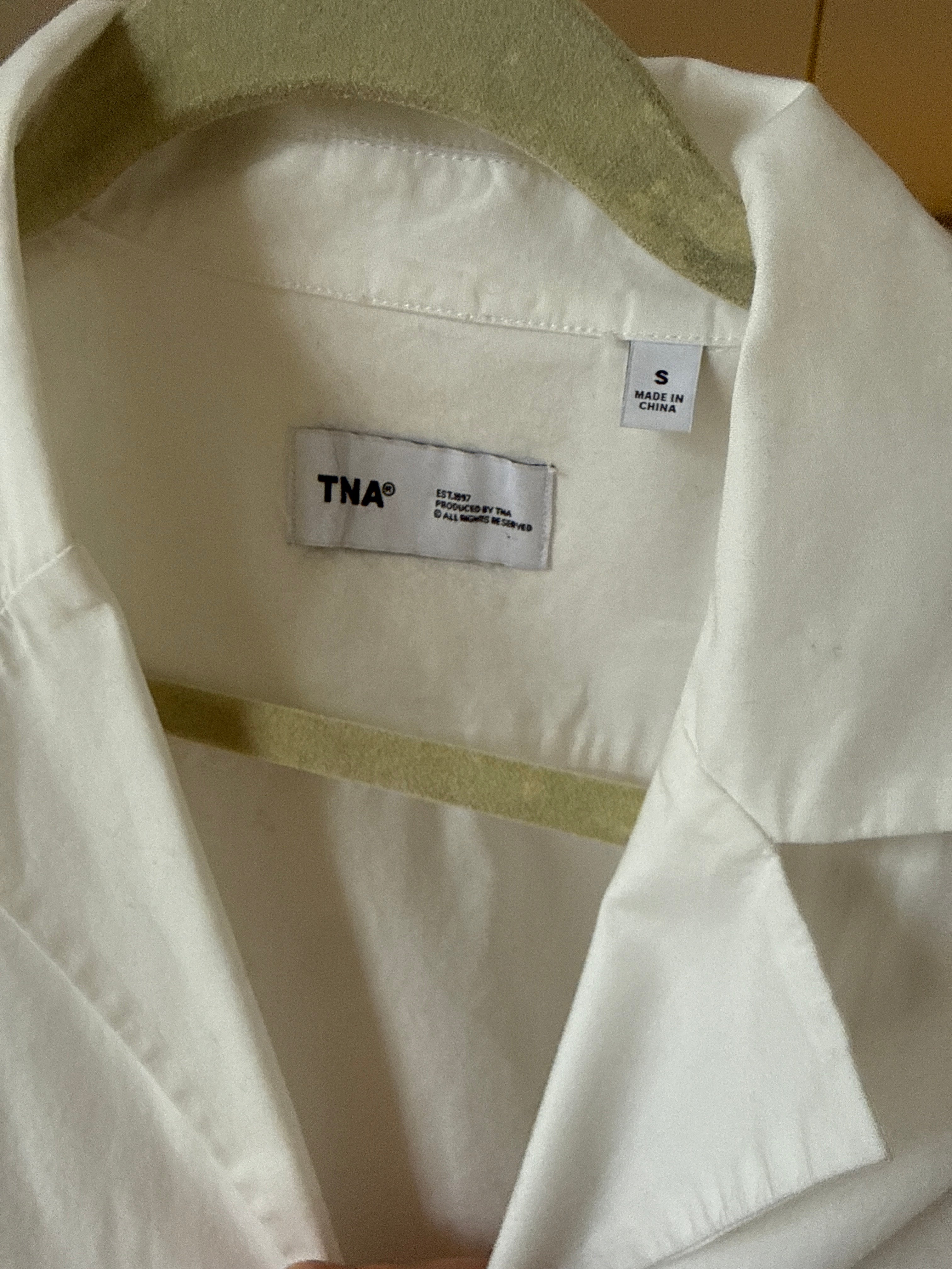 TNA white button up size SMALL