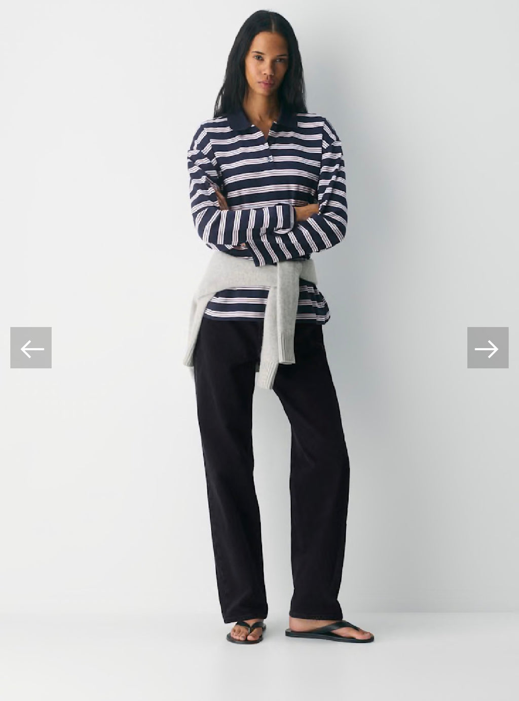 Babaton Interlock cotton stripe Polo