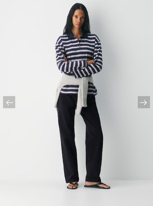 Babaton Interlock cotton stripe Polo