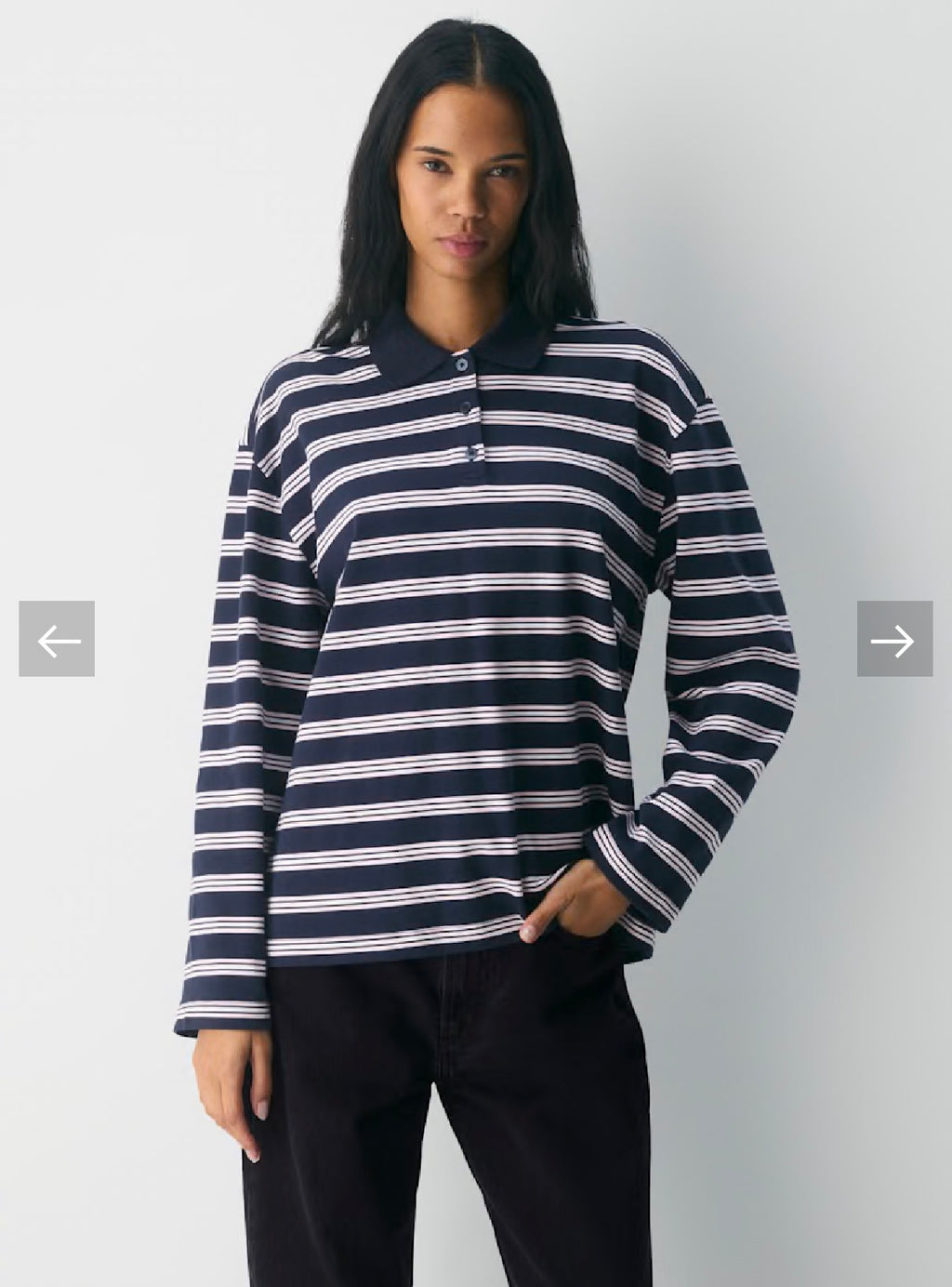 Babaton Interlock cotton stripe Polo