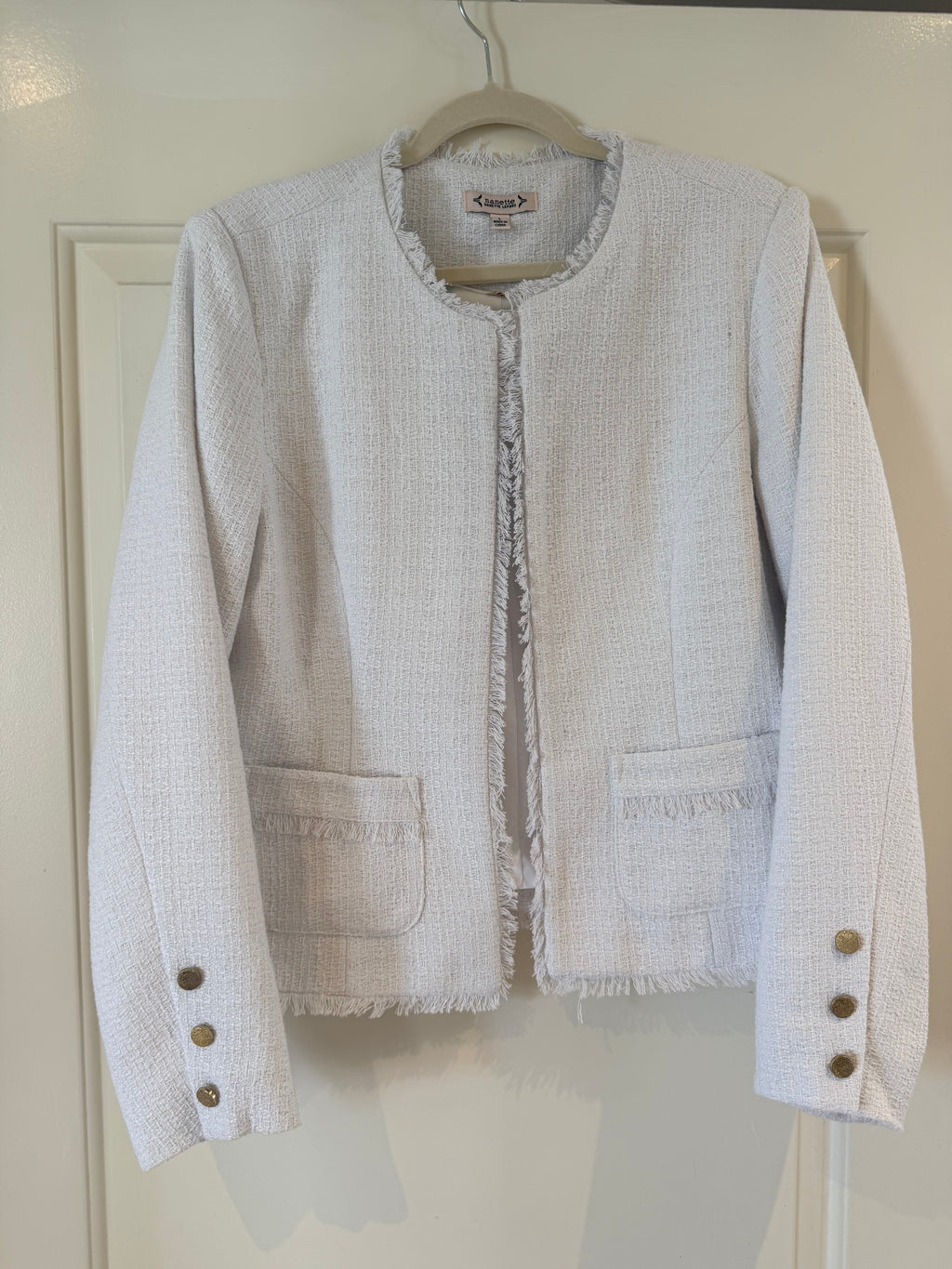 Nanette Lepore White Tweed Blazer