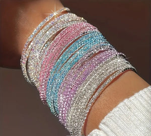 Stackable Color Diamond Tennis Bracelet