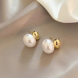 Oversize Drop Pearl Earring