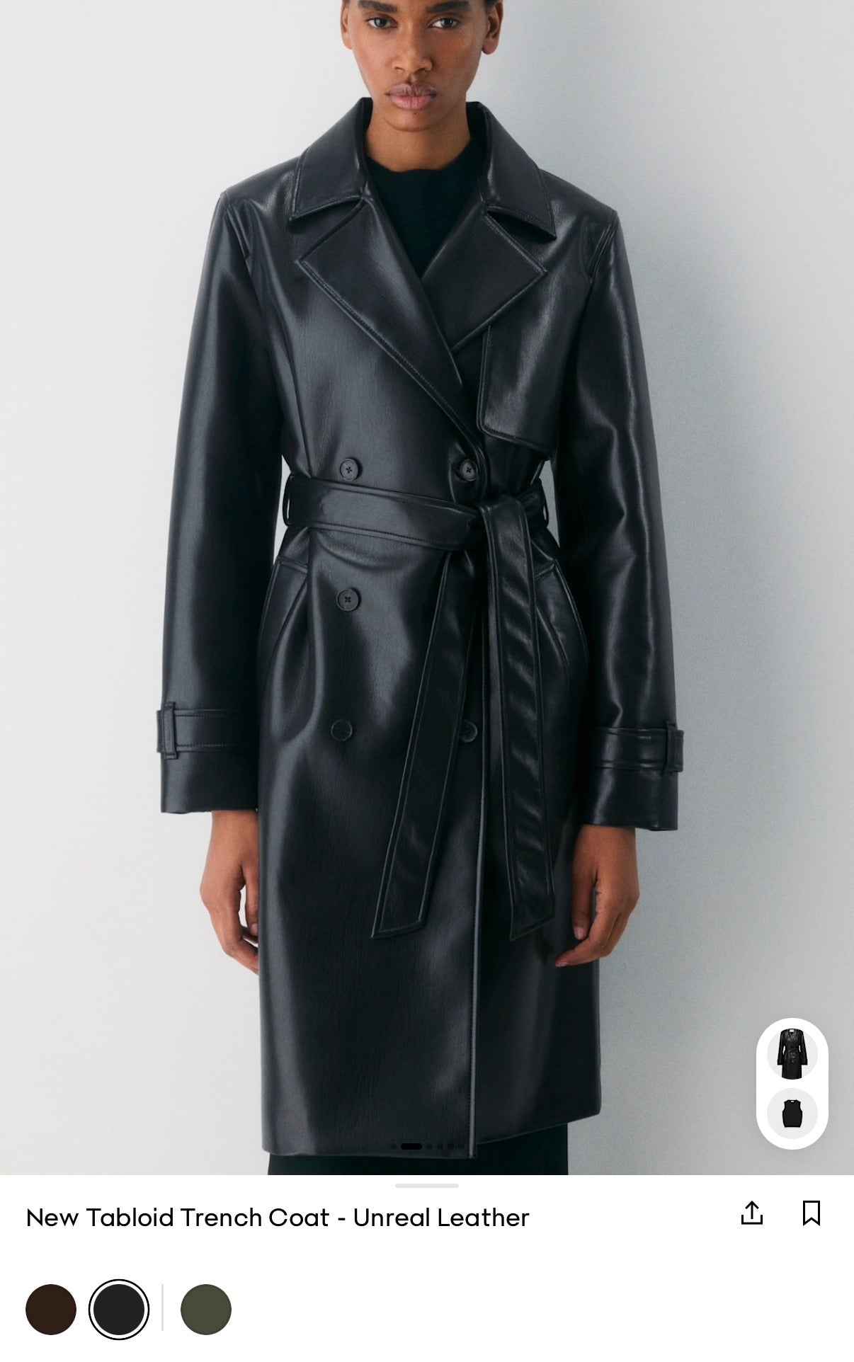 Babaton Tabloid Vegan Leather Trench