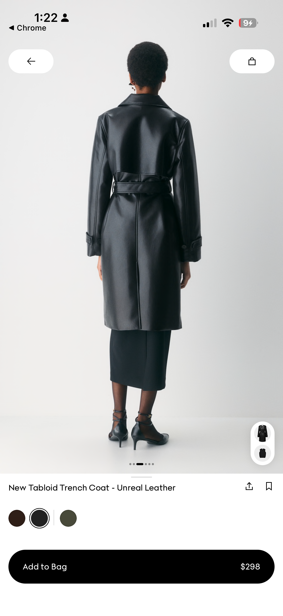 Babaton Tabloid Vegan Leather Trench