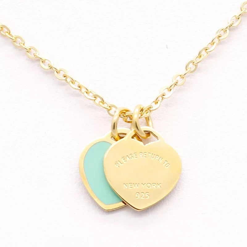 Forever Love NYC Heart Necklace - Green